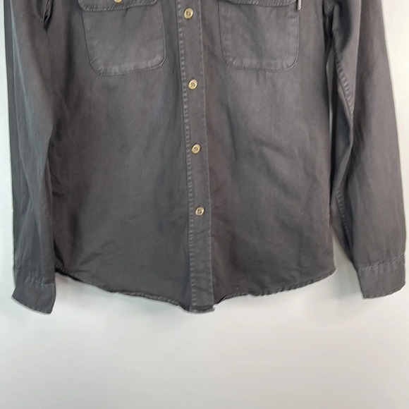 VANS Cotton Twill Utility Shirt Black Fade Long Sleeve Button Down Baddie Size S - Picture 4 of 12